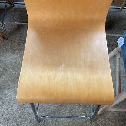 Bentwood with Metal Base Bar Stool C STOOLS