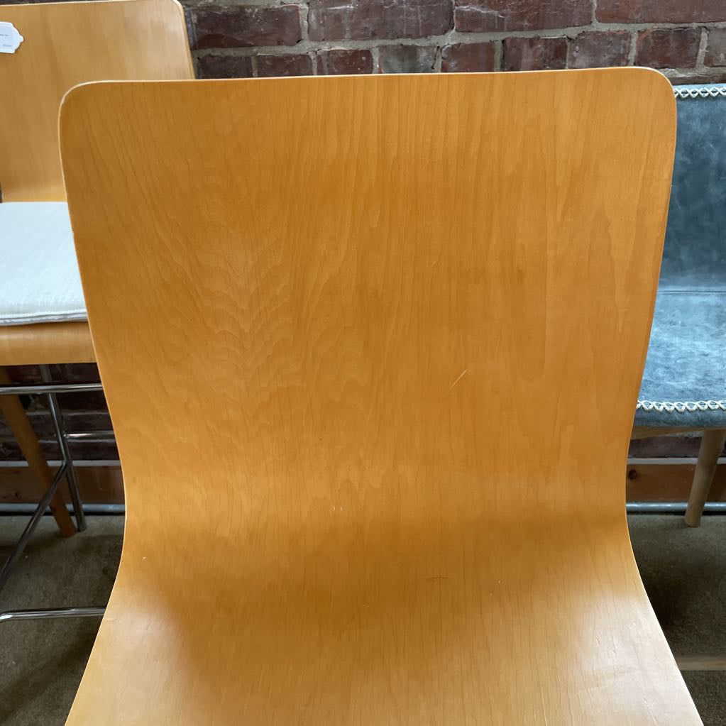 Bentwood with Metal Base Bar Stool C STOOLS