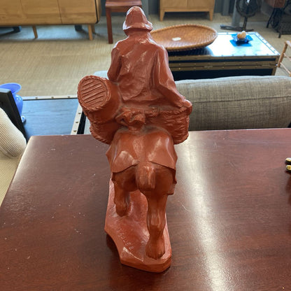 J. GUAGE Signed Belgium Fisherman & Horse Statue UNIQUE FINDS