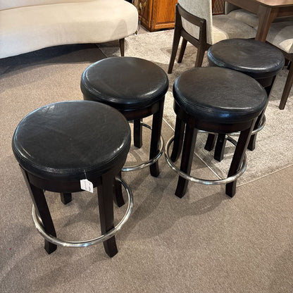 Swivel Leather Counter Stool (Set of 4)