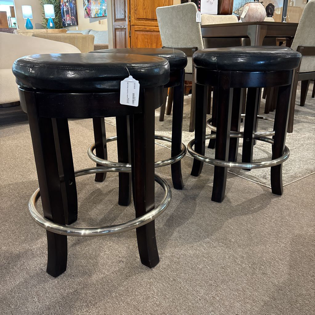 Swivel Leather Counter Stool (Set of 4)