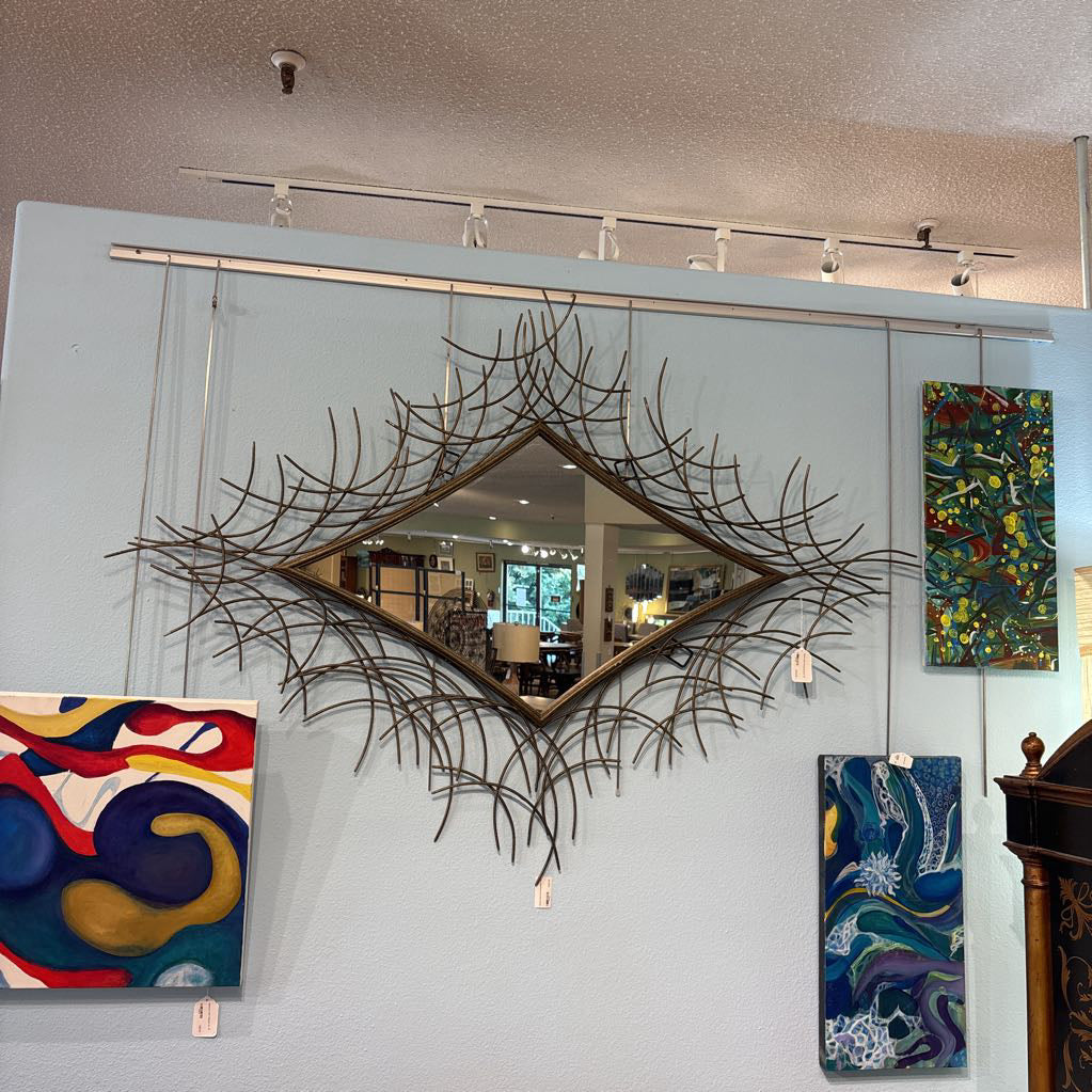 Modern Metal Branching Mirror