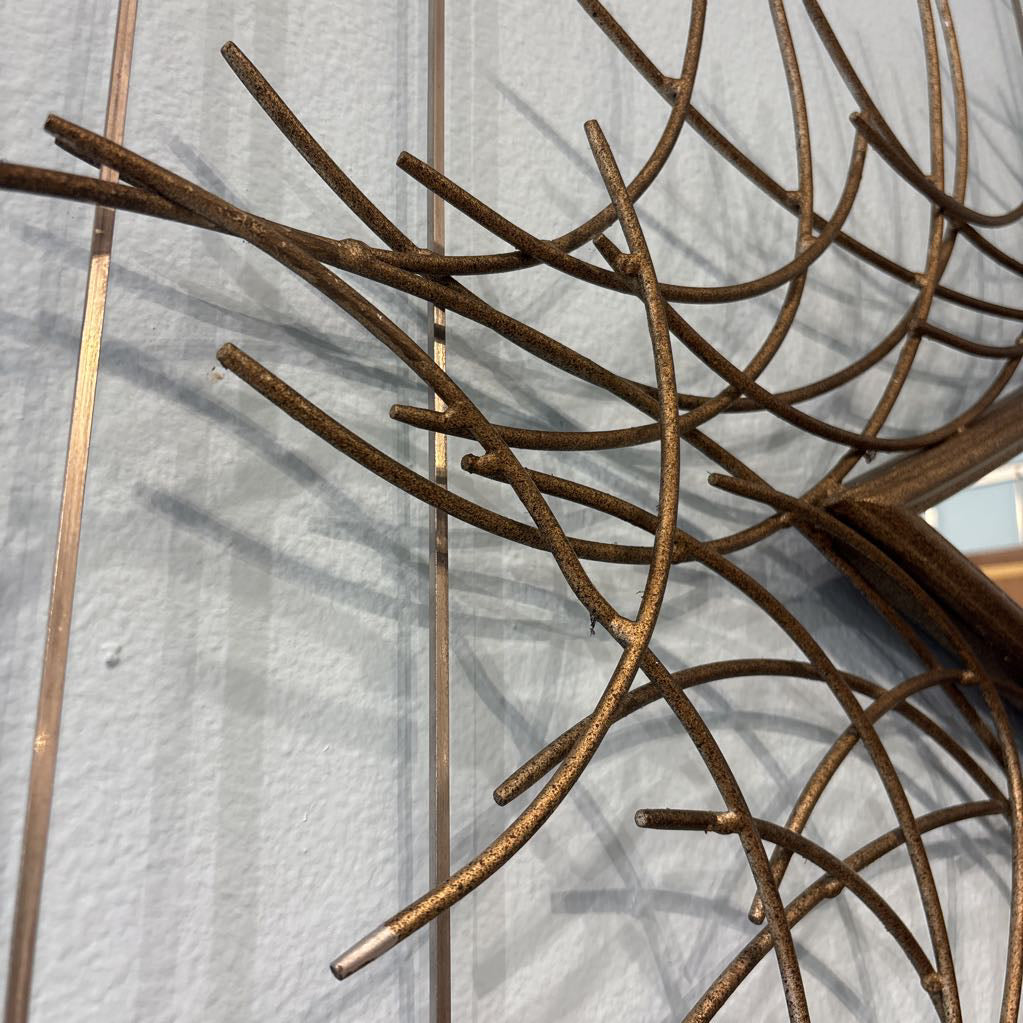 Modern Metal Branching Mirror