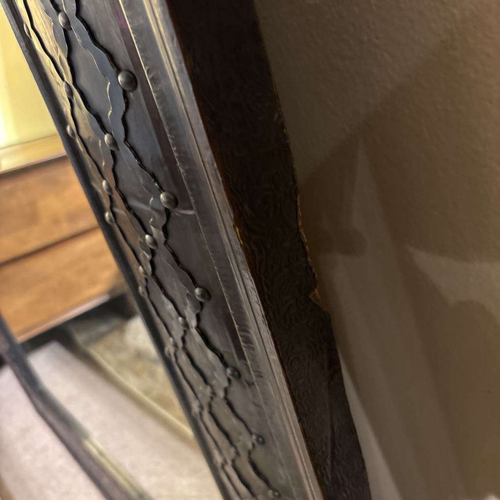 Large Dark Pressed Metal Mirror C MIRRORS
