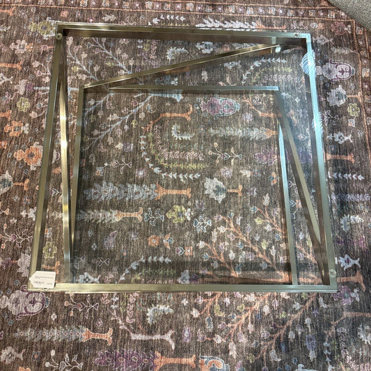 Modern Chrome Glass Top Coffee Table C COFFEE TABLES