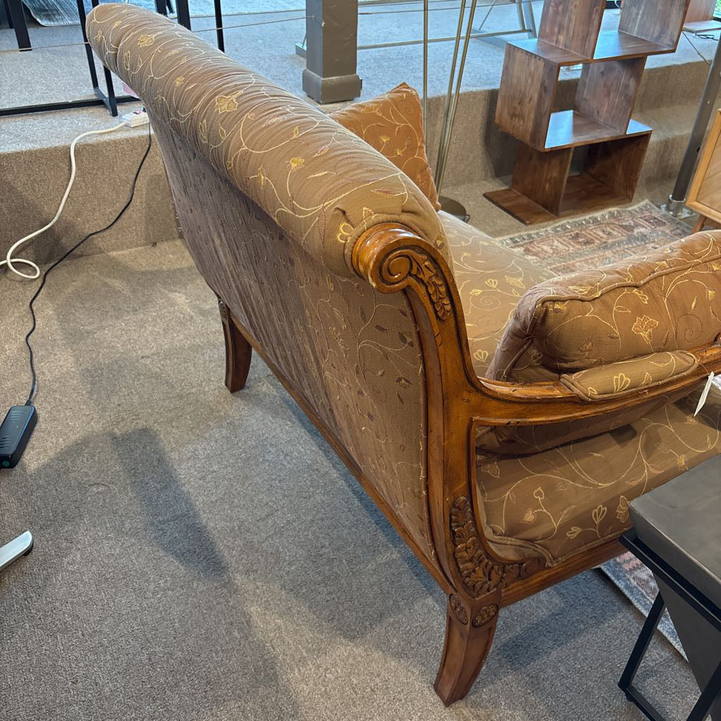 Victorian Style Floral Pattern Loveseat