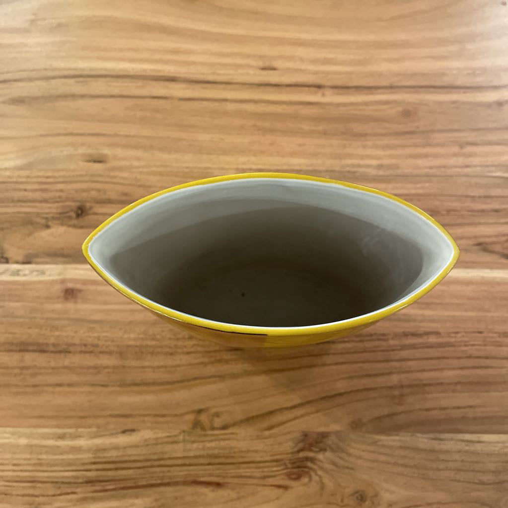 Jonathan Adler Elliptical Yellow Geometric Pattern Design Vase UNIQUE FINDS