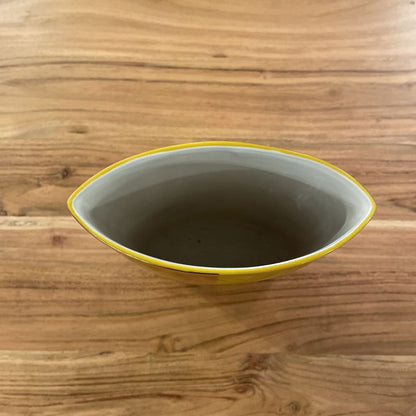 Jonathan Adler Elliptical Yellow Geometric Pattern Design Vase UNIQUE FINDS