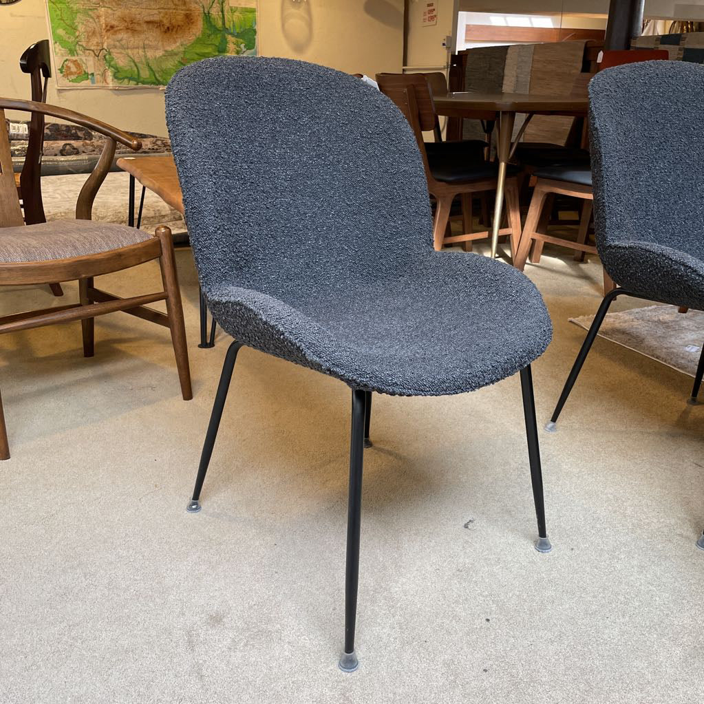 Charcoal Boucle Dining Chairs set of 6