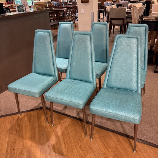 MC Nordia Teal Vinyl Dining Chair (SET OF 6) C DINING CHAIRS