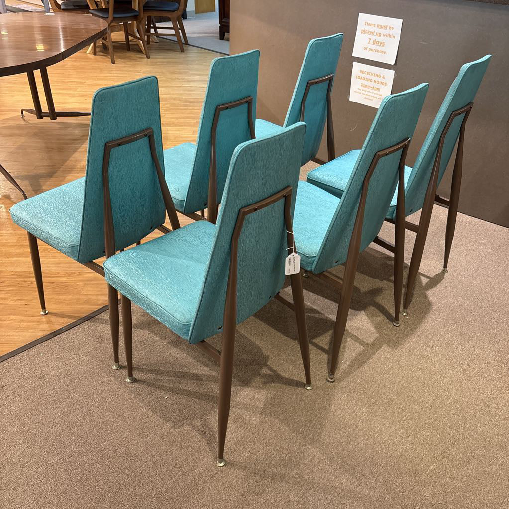 MC Nordia Teal Vinyl Dining Chair (SET OF 6)