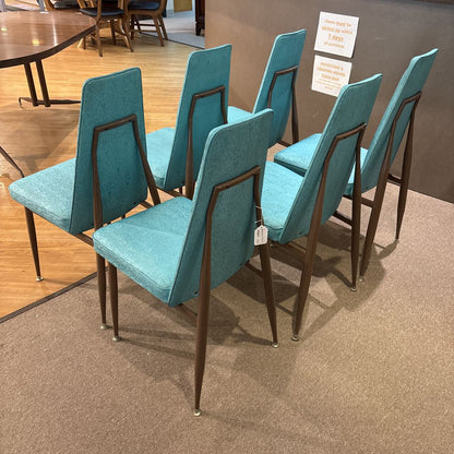 MC Nordia Teal Vinyl Dining Chair (SET OF 6)