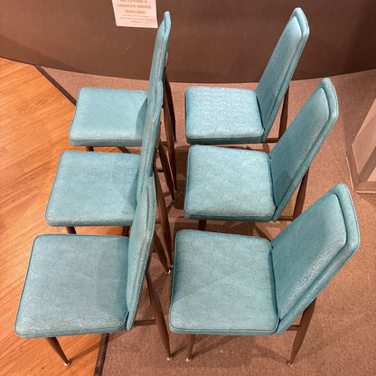 MC Nordia Teal Vinyl Dining Chair (SET OF 6) C DINING CHAIRS