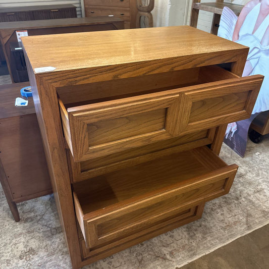 5 Drawer Oak Highboy C HIGHBOYS