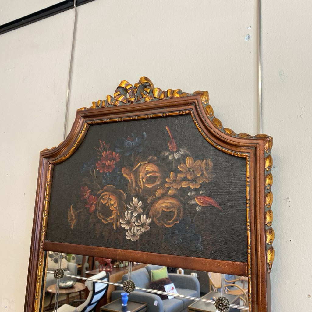 Queen Anne Style Rosette Wall Mirror