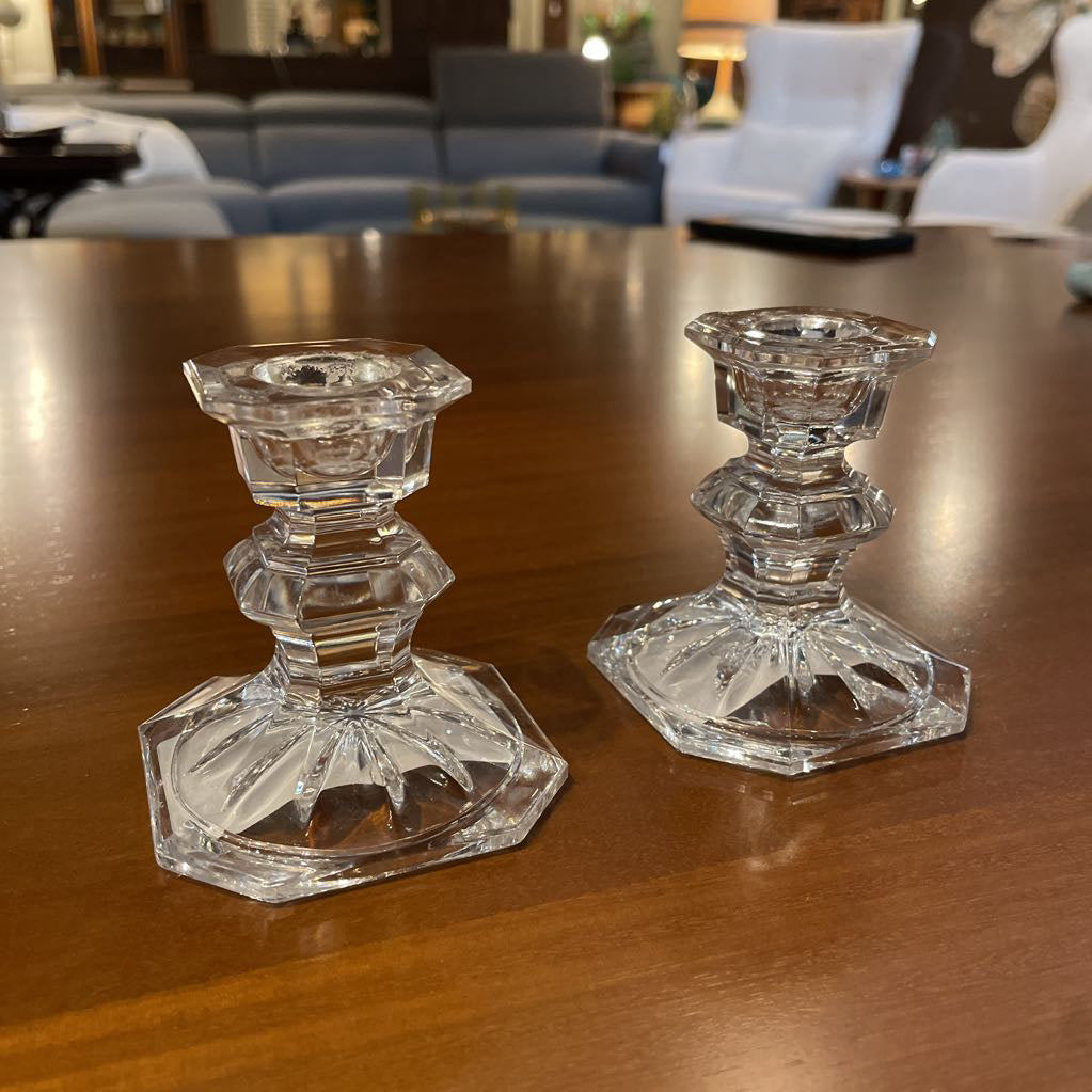 Small Glass Candleholder SET OF 2