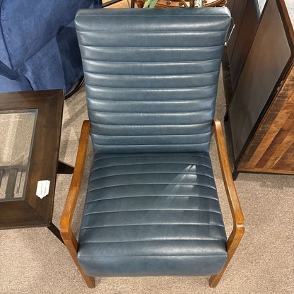 Steel Faux Leather Armchari