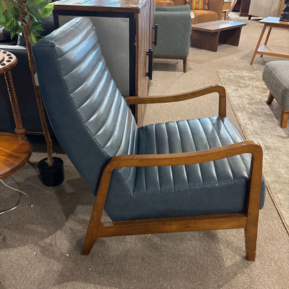 Steel Faux Leather Armchari