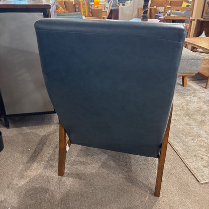 Steel Faux Leather Armchari