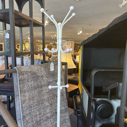 White Metal Coat Rack