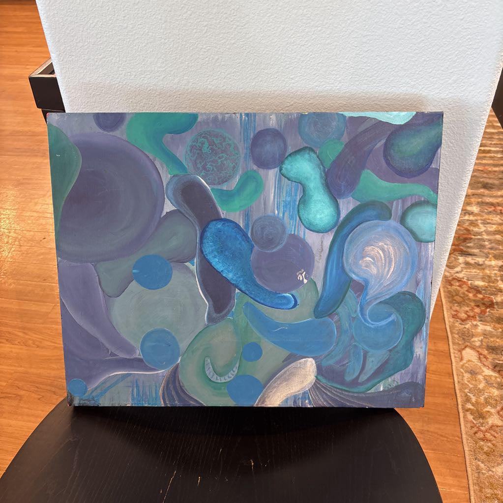 Green & Blue Droplets Art
