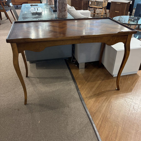 Vintage Marketry/Chess Wood Desk w/ Reversible Top C DESKS
