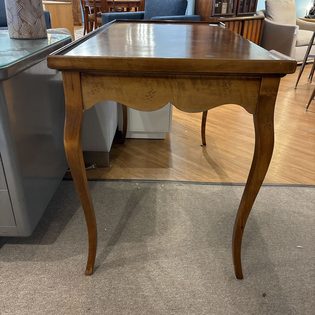 Vintage Marketry/Chess Wood Desk w/ Reversible Top