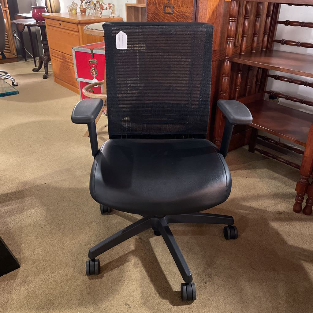 Hon Black Leather Office Chair