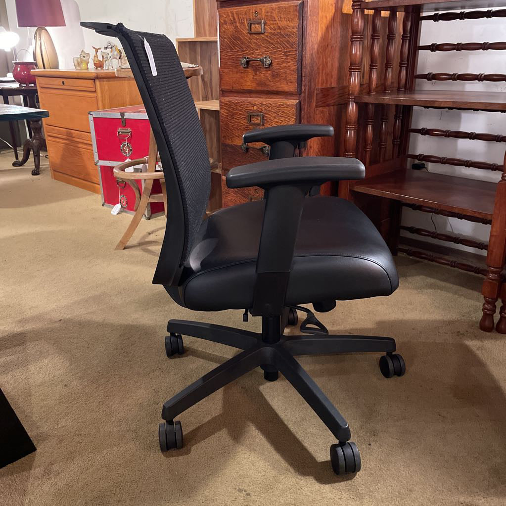 Hon Black Leather Office Chair