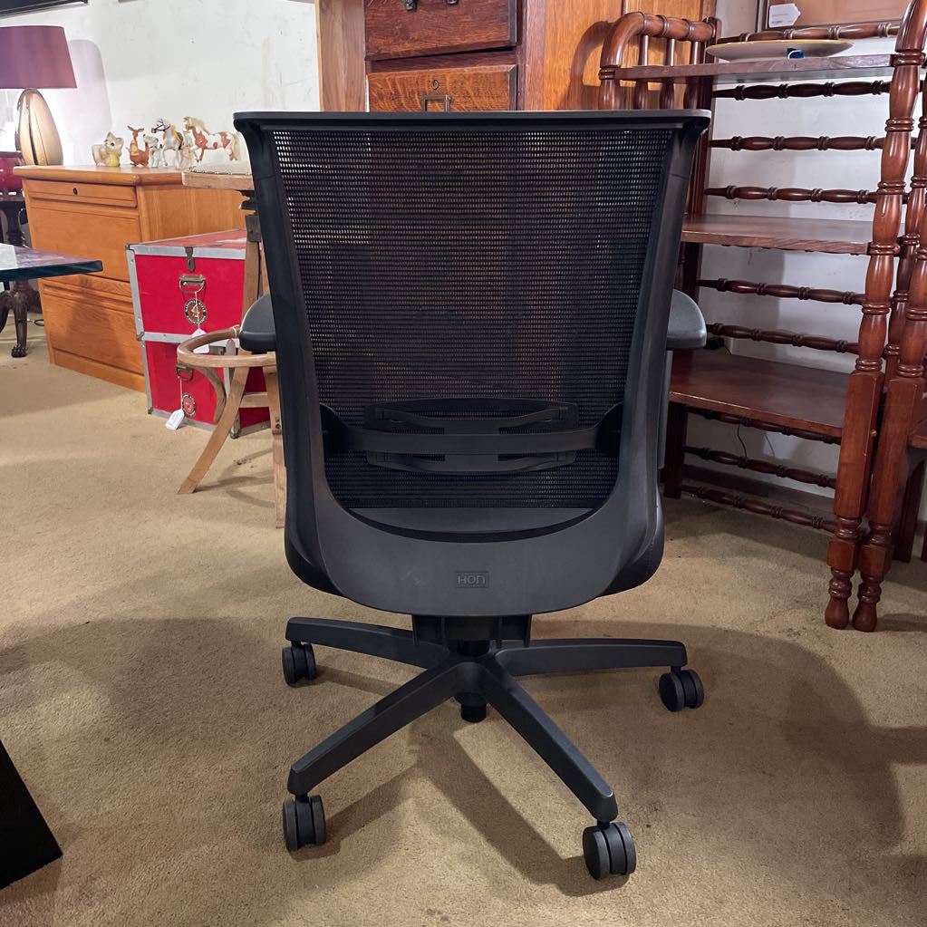Hon Black Leather Office Chair