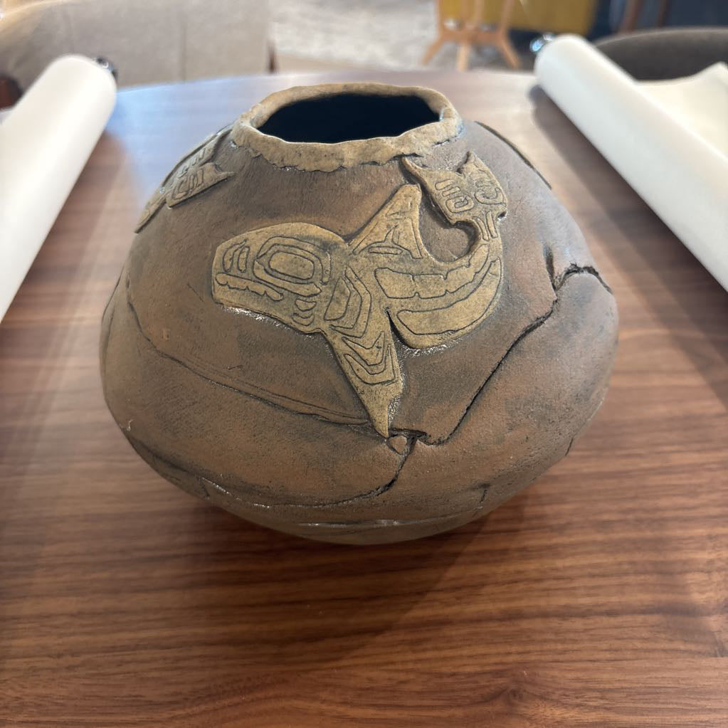 Ceramic Handmade Native Orca Vase