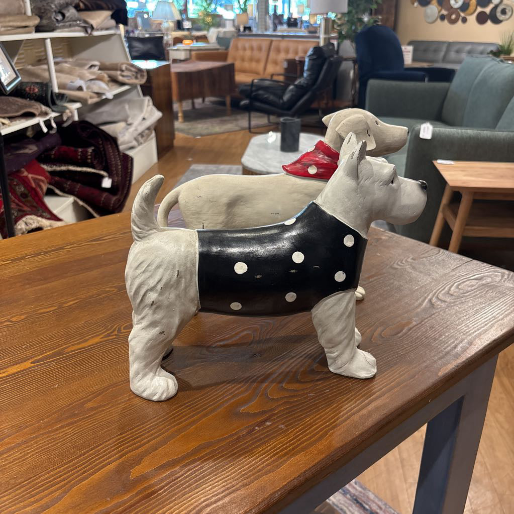 Pair of Wooden Carved Dogs SMALLS