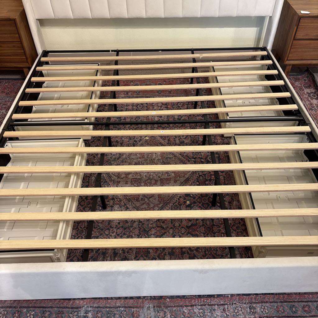 Modern Upholostered King Bedframe w/ Storage C BED FRAMES