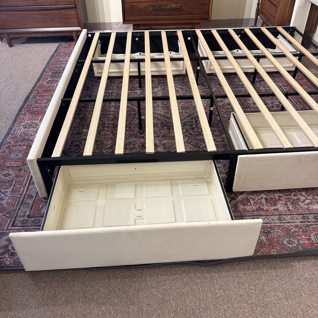 Modern Upholostered King Bedframe w/ Storage C BED FRAMES