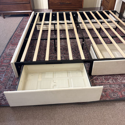 Modern Upholostered King Bedframe w/ Storage C BED FRAMES