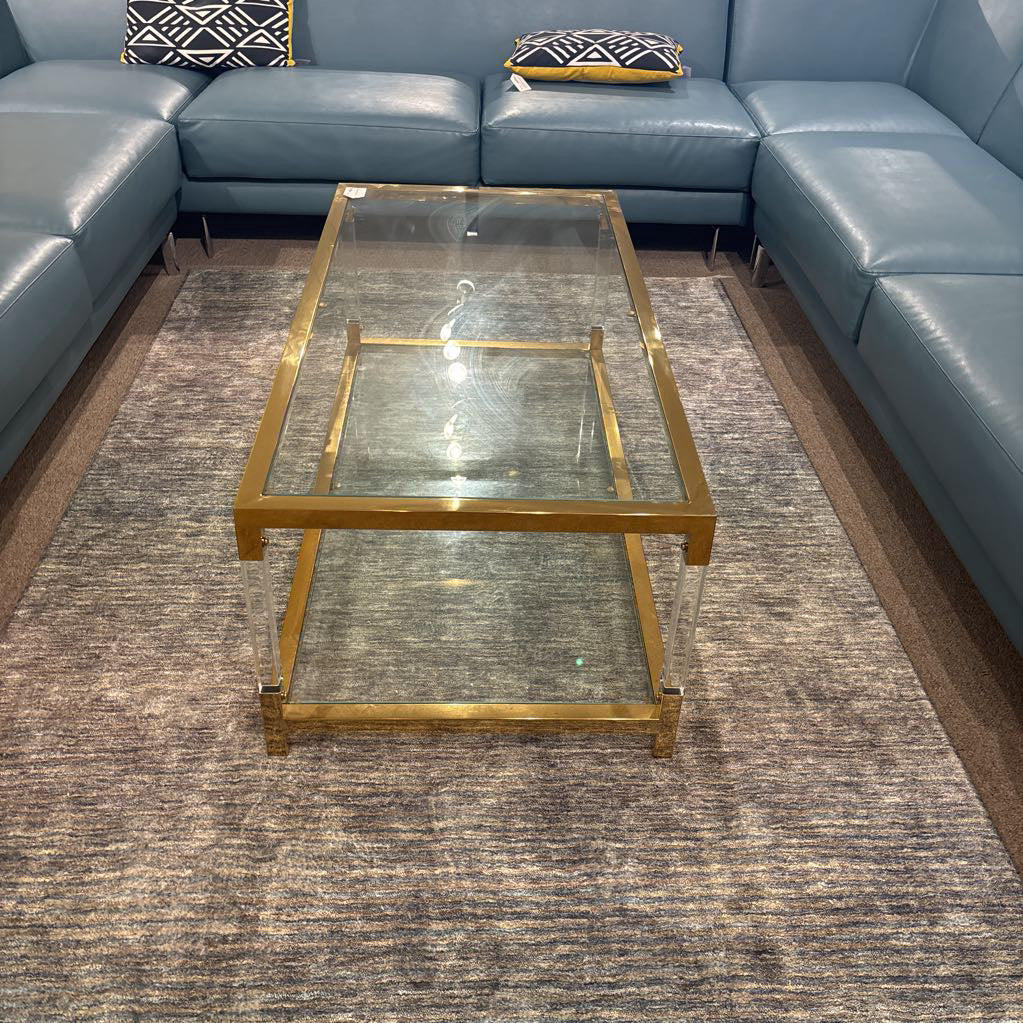 Gold & Glass Coffee Table