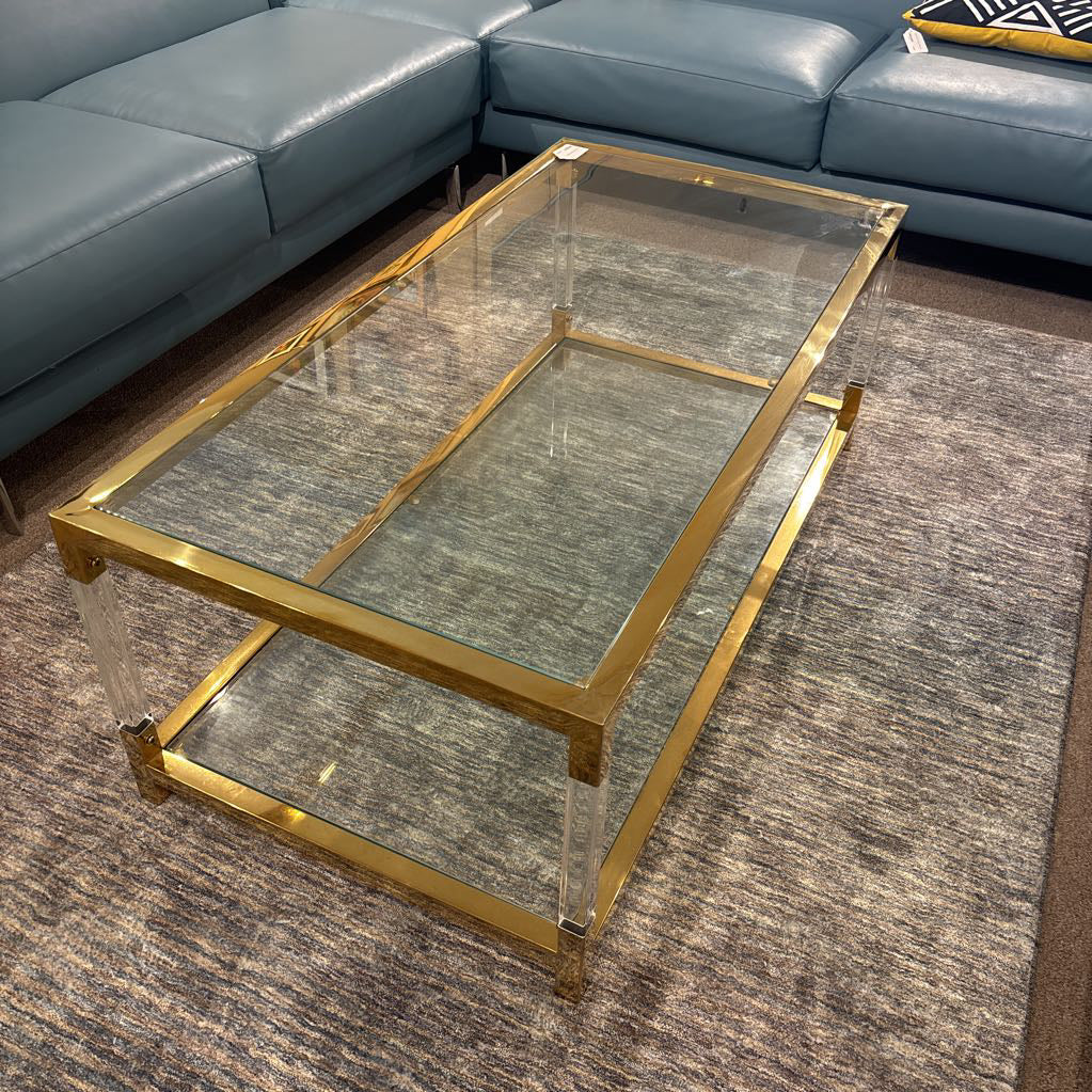 Gold & Glass Coffee Table