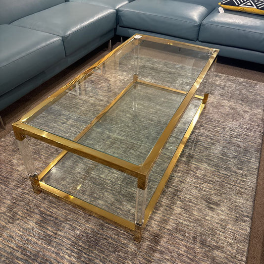 Gold & Glass Coffee Table C COFFEE TABLES