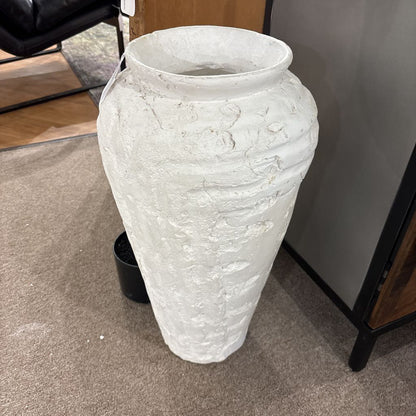 Large White Clay Vase