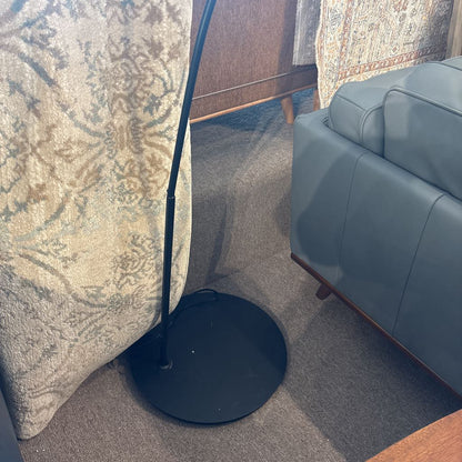 Large Arc Lamp w/ Woven Shade