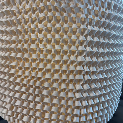 Large Arc Lamp w/ Woven Shade