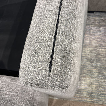 Grey RAF Sectional w/ Ottoman