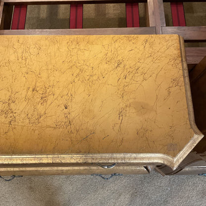 Gold 3 Drawer Commode Table