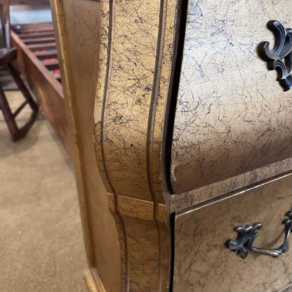 Gold 3 Drawer Commode Table