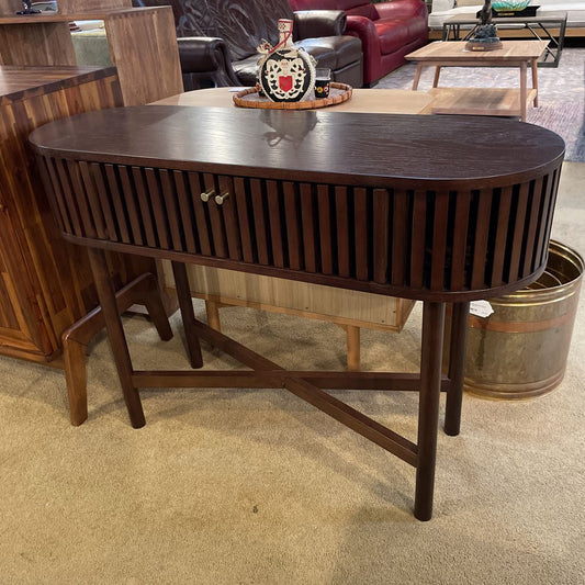 Houston Brown Oval Console Table C CONSOLE TABLES