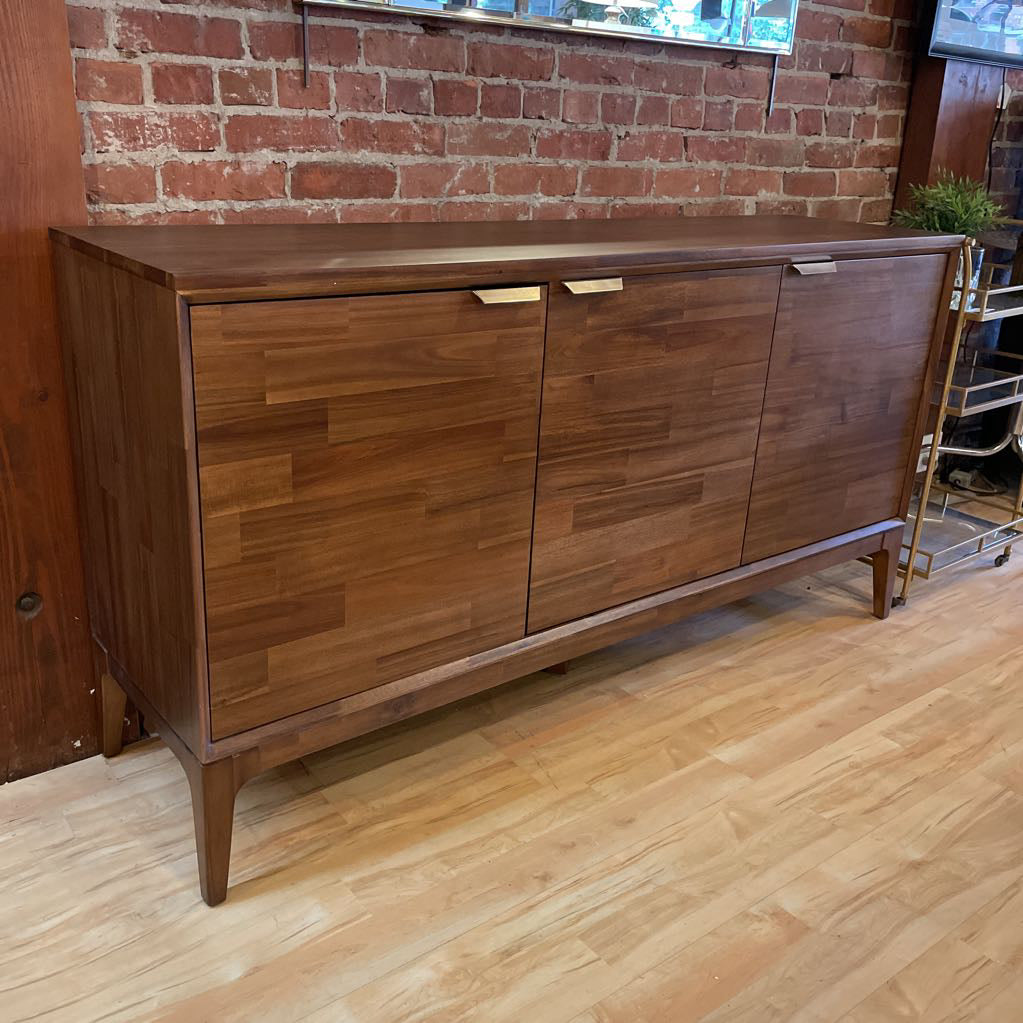 Staggered Plank Walnut Sideboard