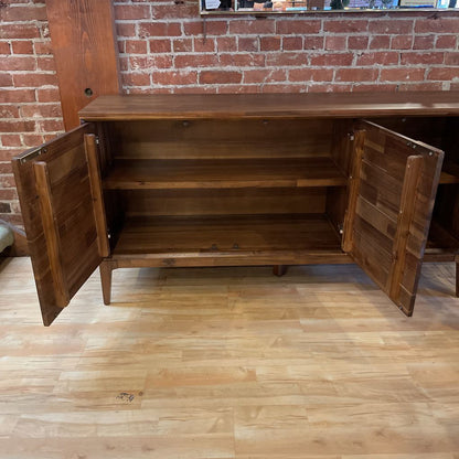 Staggered Plank Walnut Sideboard