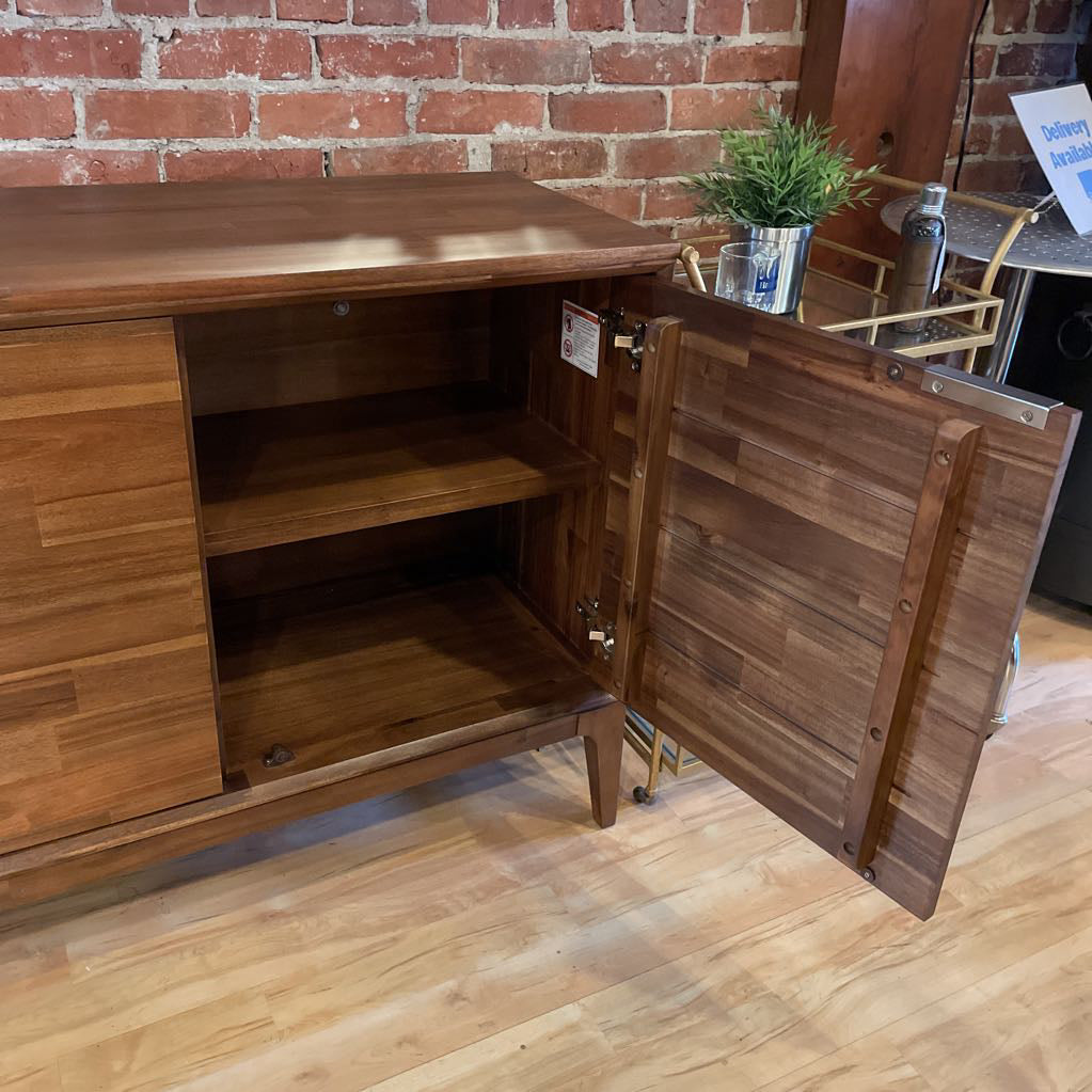 Staggered Plank Walnut Sideboard