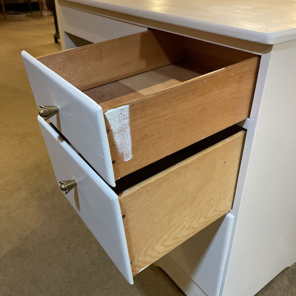 Petite 3 Drawer White Desk C DESKS