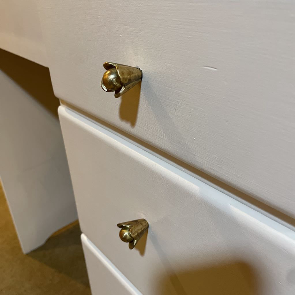 Petite 3 Drawer White Desk C DESKS